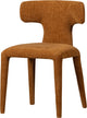 Chaise de salle à manger permis Woood - tissu tissé - orange cannelle - 78x52x53 cm