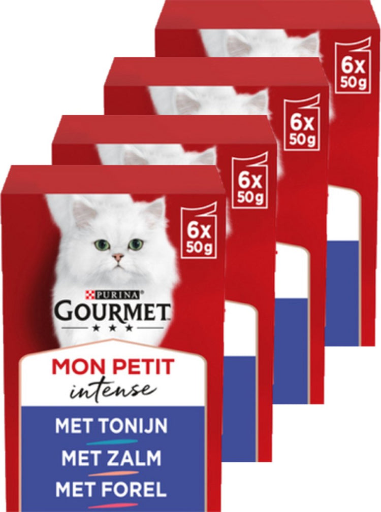 Gourmet mon petit intense - nourriture humide pour chat - poisson - 24 x 50 g