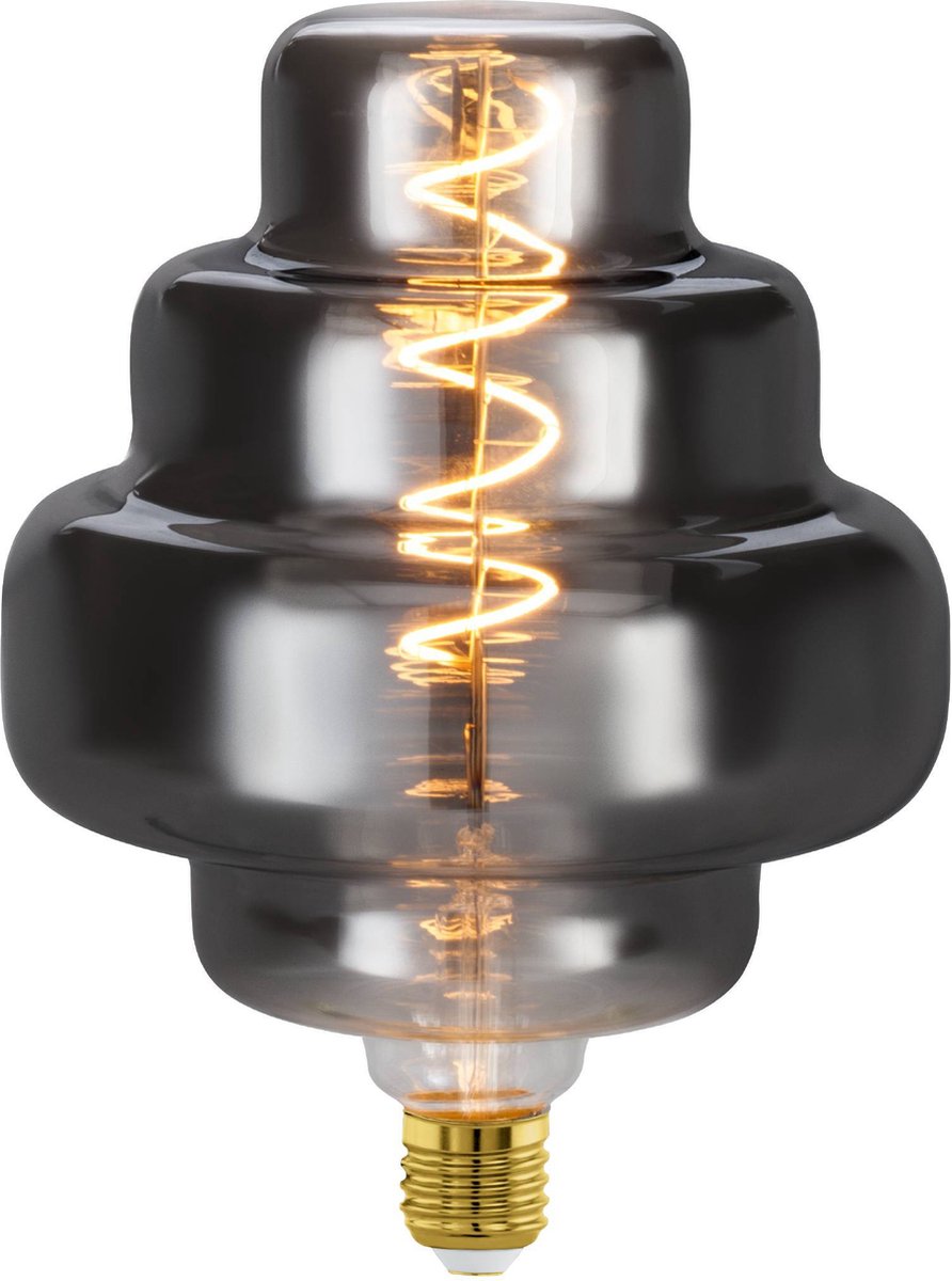 Lampe LED Eglo - E27 - ø 20 cm - verre fumé - 2000k - dimmable