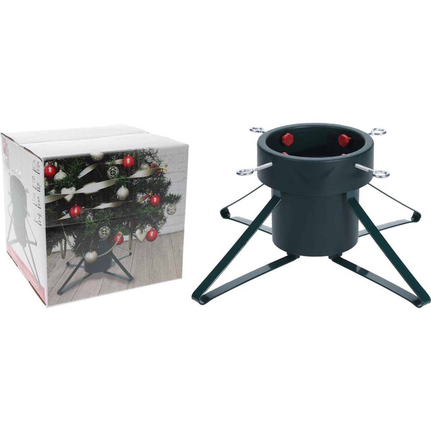 Support pour sapin de Noël, style maison, vert l