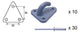 Crochets de bâche Valeryd fixant 10pcs. f. filet de couverture avec. rivet pop