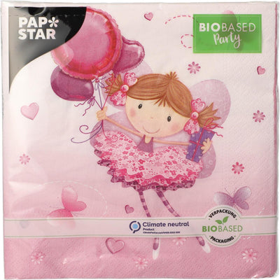 Serviettes Papstar petite danseuse 3 couches 33x33cm