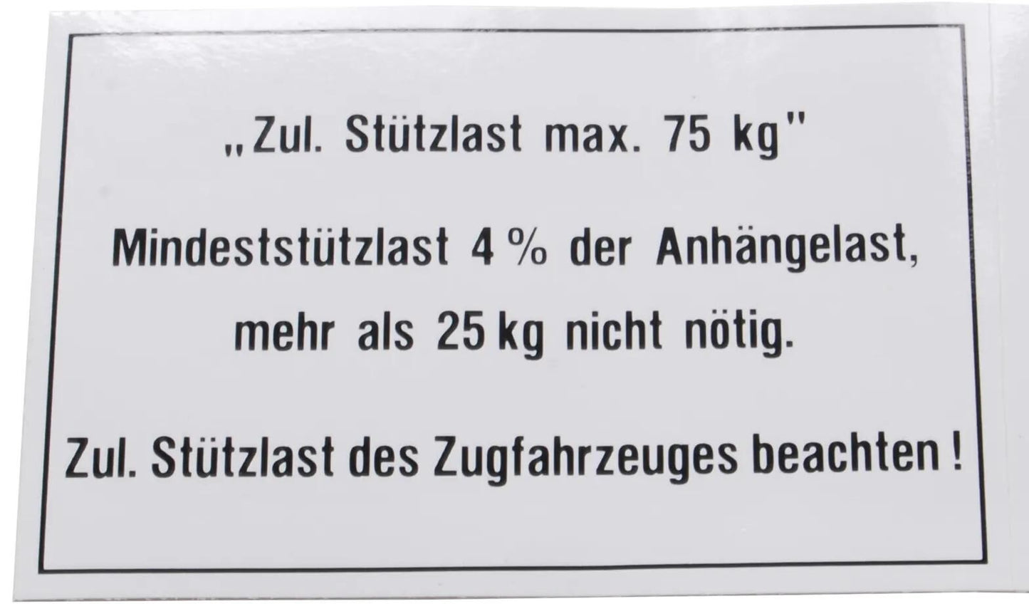 Plaque de charge Bünte 75 kg 105x74 mm