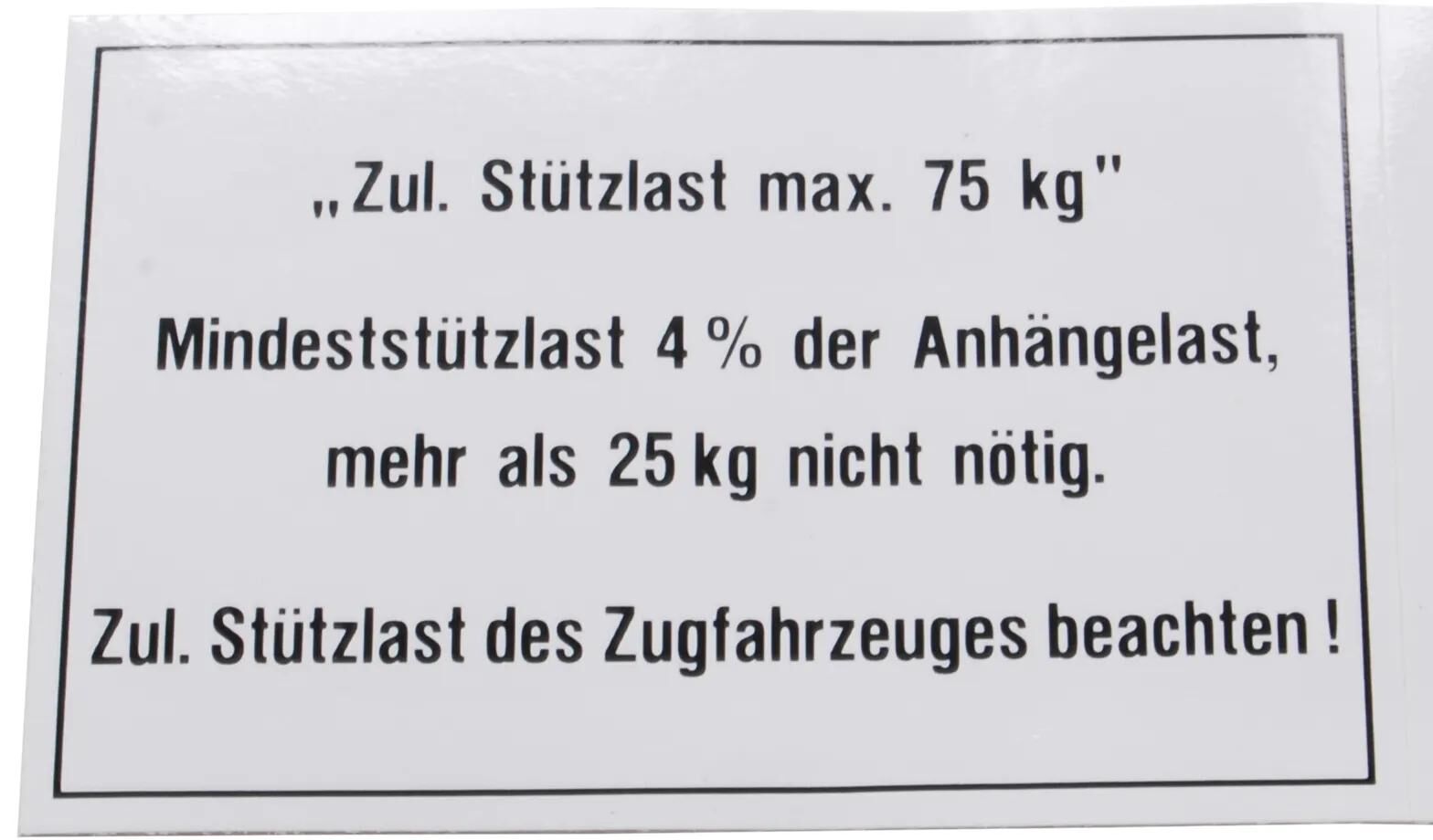 Plaque de charge Bünte 75 kg 105x74 mm
