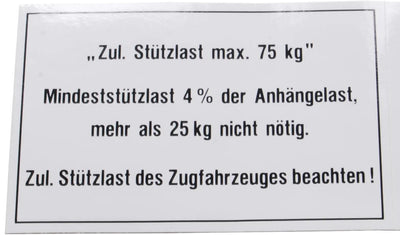 Plaque de charge Bünte 75 kg 105x74 mm