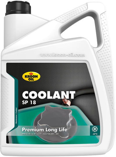 Liquide de refroidissement Kroon-oil sp 18 - liquide de refroidissement longue durée - protection contre le gel - 5 litres - vert