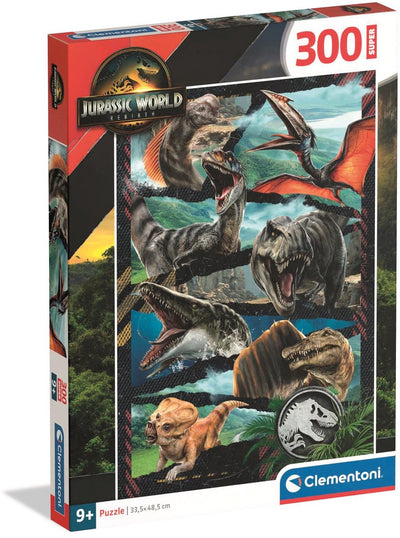 Clementoni puzzle super monde jurassique, 300 pièces.