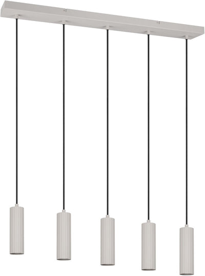 Trio soka - lampe suspendue - gris chaud - excl. 5x gu10 5 w - montage au plafond - réglable en hauteur