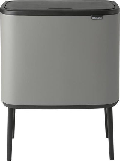 Poubelle Brabantia bo touch bin - 36 litres - 1 compartiment - gris béton minéral