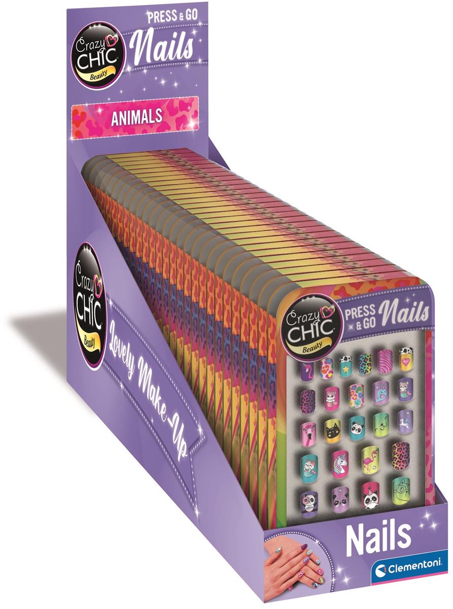 Clementoni Crazy Chic Press Go Nagels - Animaux