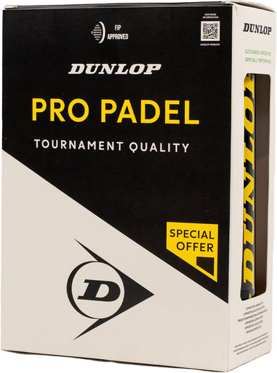 Dunlop - balle de padel - pro padel 2x3 - jaune