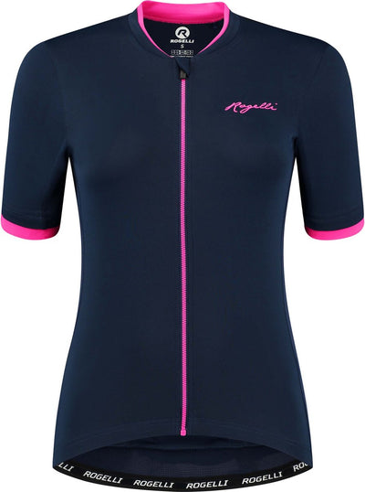 Rogelli chemise de cyclisme essentielle - manches courtes - femme - vert, rose - taille xs