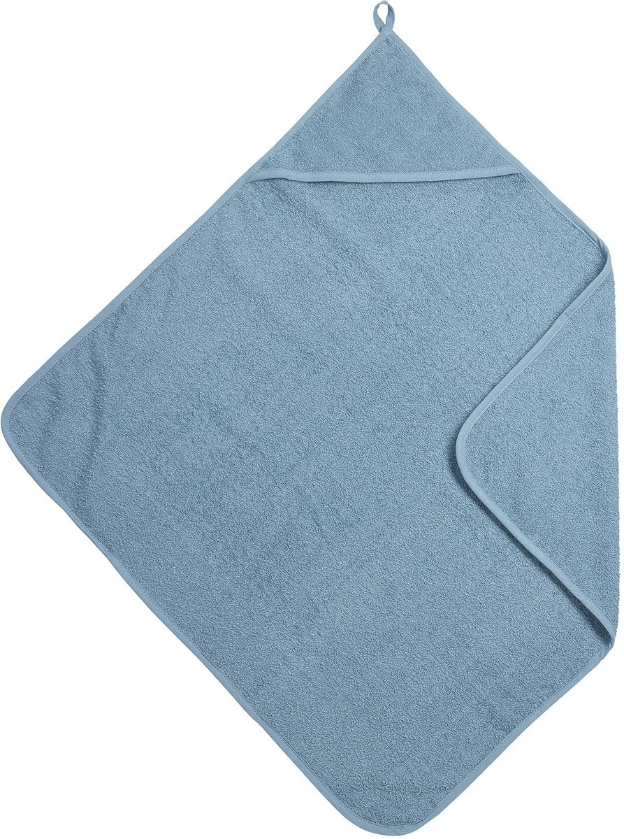 Cape de bain Meyco baby uni - tissu éponge - bleu jeans - 75x75cm