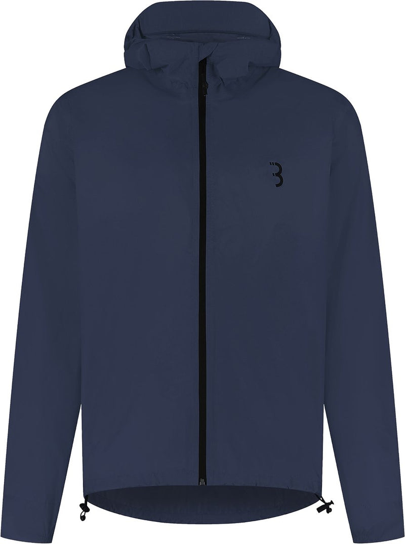Bbb cycling veste de pluie multishield vélo : sport urbain - imperméable 10k et respirant - veste de cyclisme homme et femme - bleu foncé - taille L - bbw-475