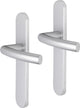 Poignée de porte Impresso - burton - pour l'intérieur - bouclier de porte ovale - aluminium - 2 pièces