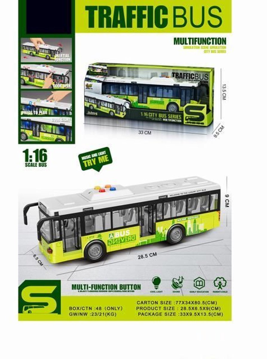 Bus à friction Amuuso (lumière, musique, porte pouvant s'ouvrir).