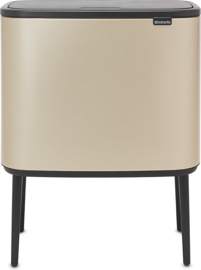 Poubelle Brabantia bo touch bin - 36 litres - 1 compartiment - or métallisé
