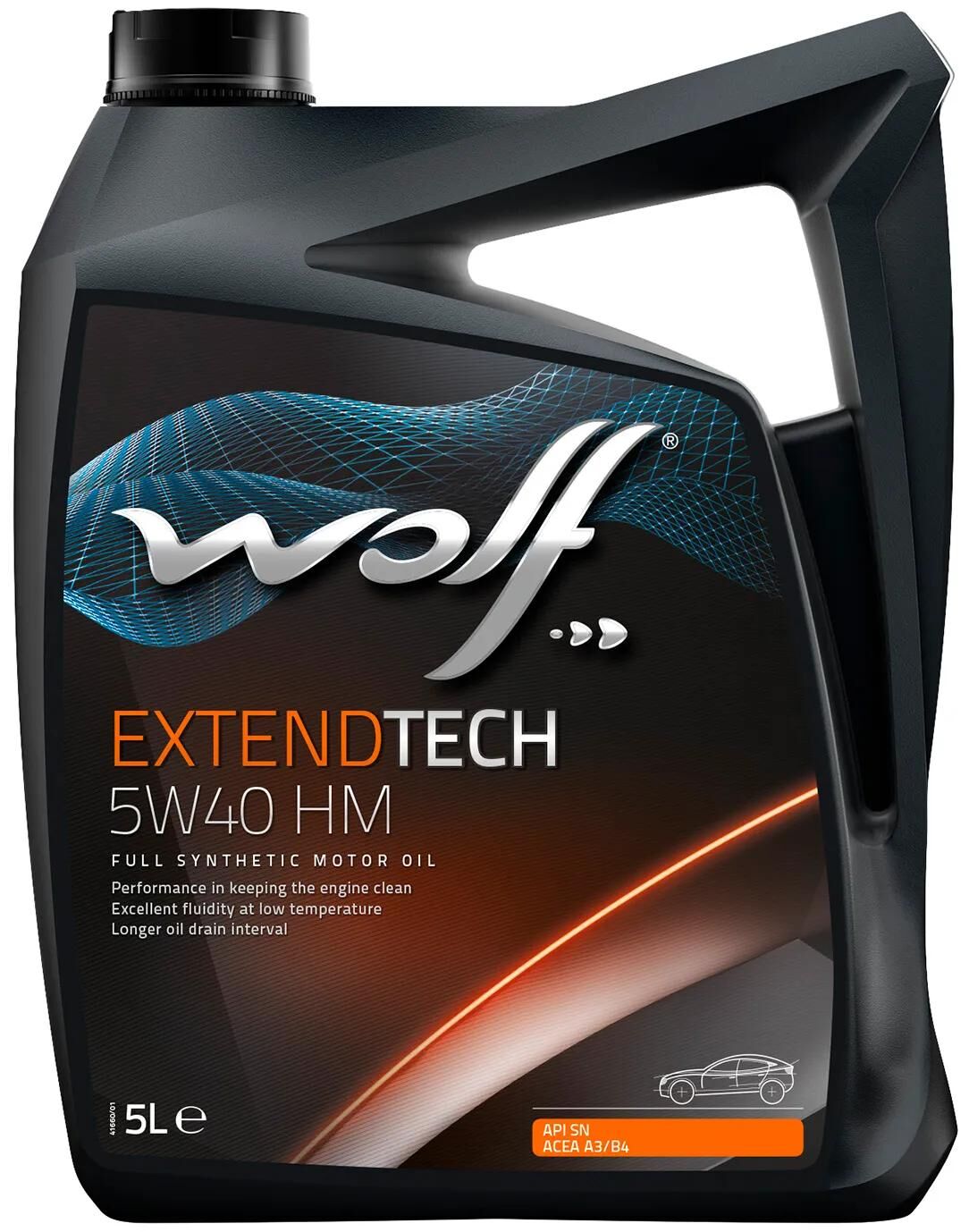 Huile de moteur de loup Extendtech HM. Motoroil 5W40 5L Extendtech HM