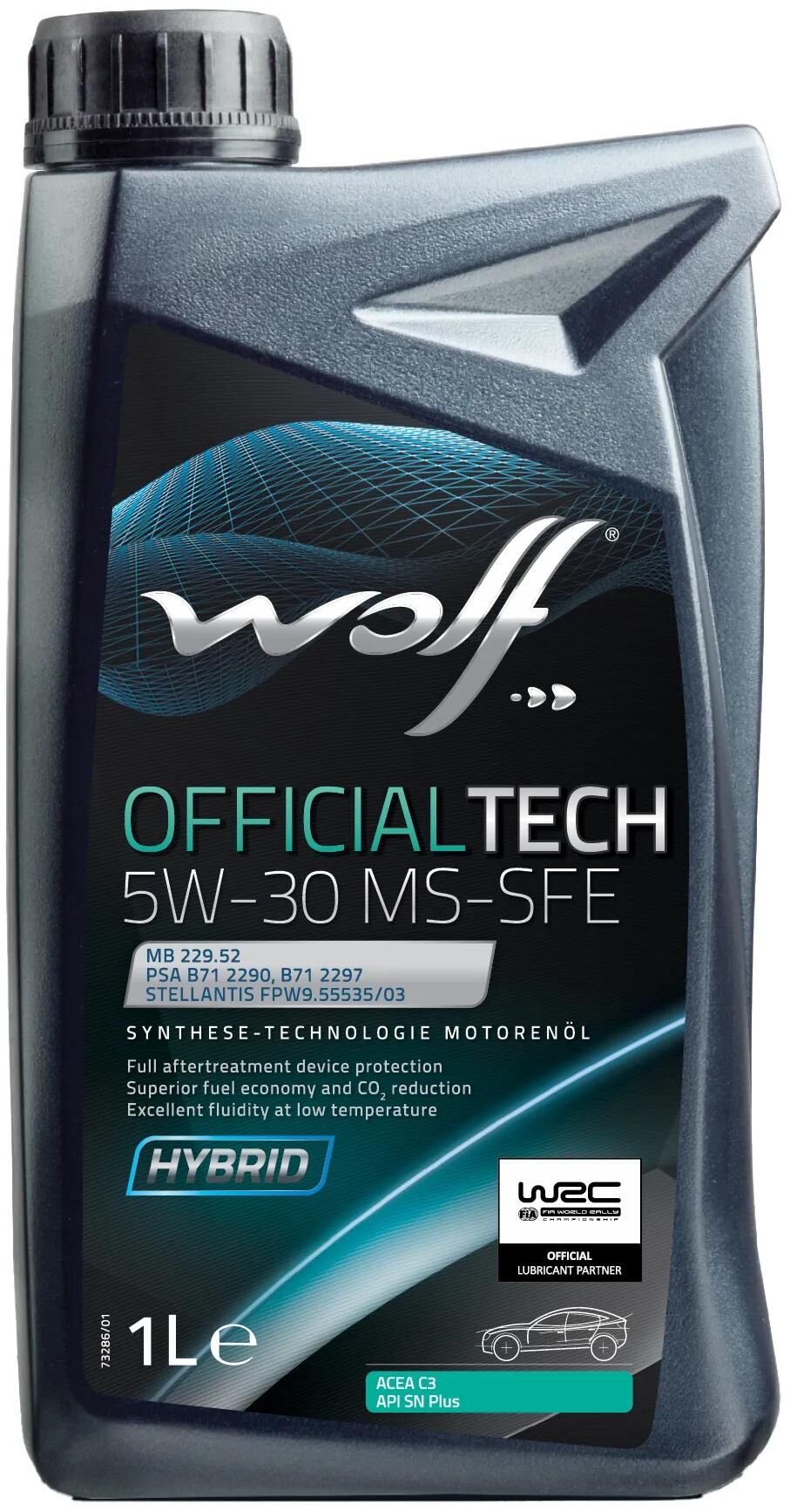 Wolf Motor Oil OfficialTech MS-SFE. Motoroil 5W30 1L Off.tech ms-sfe