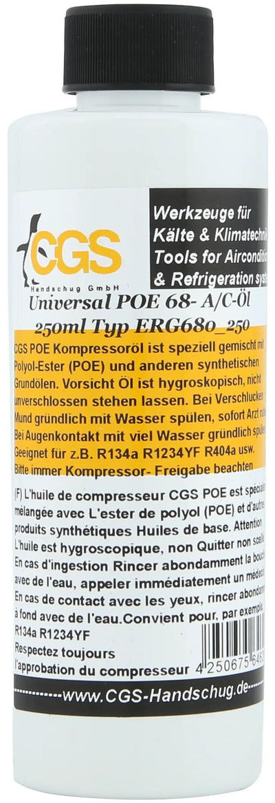 CGS UNI Huile de réfrigérant 250 ml pour tous les réfrigérants