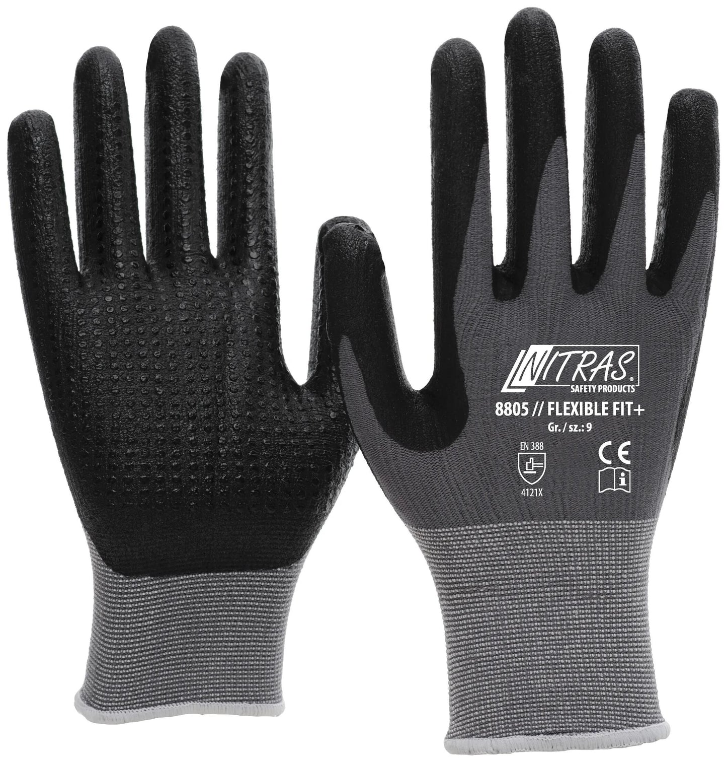 Nitras Safety Glove Taille 10 Pimples Grey SW SW FLEXIBLE FACT +