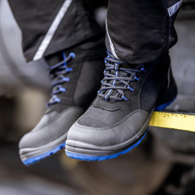 Bottes de sécurité de sécurité du Nitras Gr. 46 Bleu à mi-pas solide