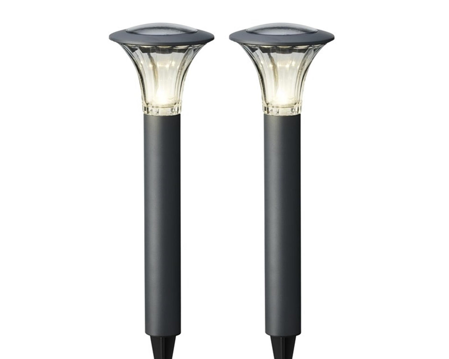 Prise de jardin solaire Lumineo LED, lot de 2 pièces. 49x17cm