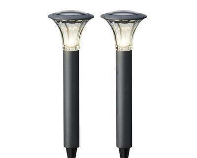 Prise de jardin solaire Lumineo LED, lot de 2 pièces. 49x17cm