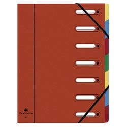Dossier de collection exacompta harmonika 55075e 7 compartiments rouge