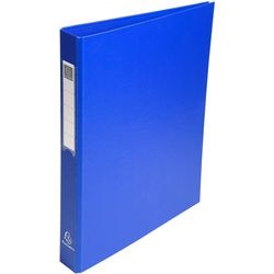 Classeurs à anneaux exacompta carton pp 26x32cm largeur dos 4cm bleu 4 anneaux mécanisme D