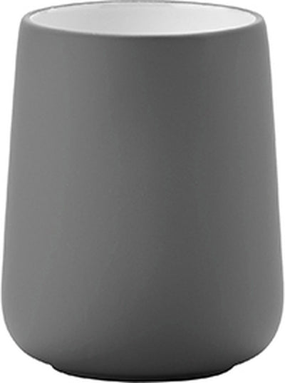 Zone Danemark nova gobelet à brosse à dents - gobelet pour brosses à dents - porte-brosse à dents - accessoires de salle de bain - 10 x 8 cm - gris