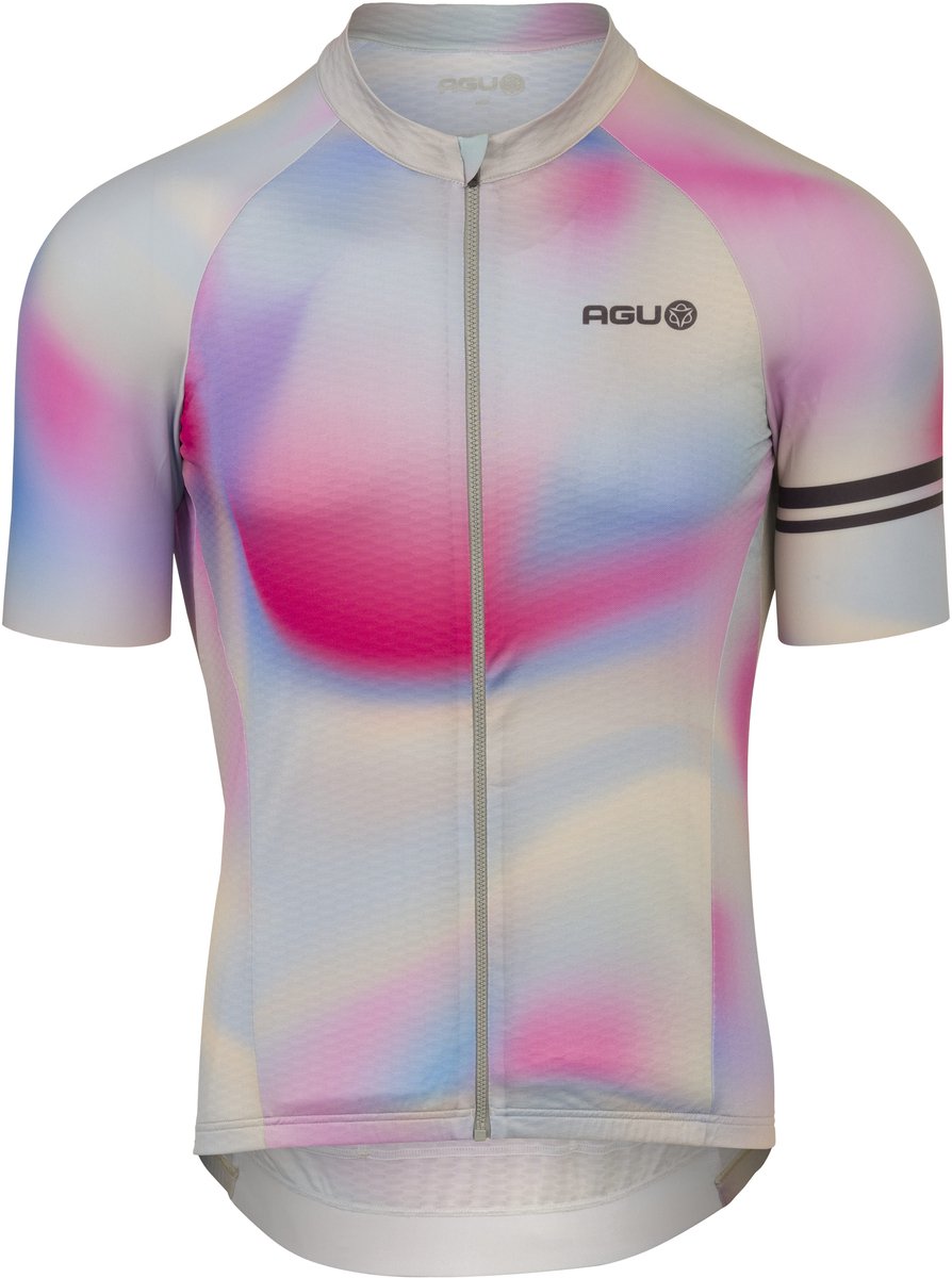 Agu dégradé tourbillon cyclisme chemise performance hommes