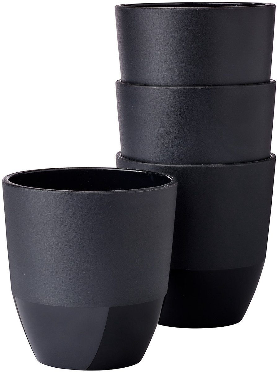 Mepal tasse silueta - 4x 200 ml - tasse à café - nordique noir