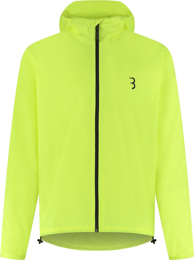 Bbb cycling veste de pluie multishield vélo : sport urbain - imperméable 10k et respirant - veste de cyclisme homme femme - jaune fluo - taille L - bbw-475