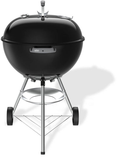Bouilloire Weber bar-b - grille ø 57 cm - barbecue au charbon de bois - noir - bac à cendres - 2 roues durables résistantes aux intempéries - thermomètre à couvercle - 2 crochets à outils - résistant aux rayures et à la rouille