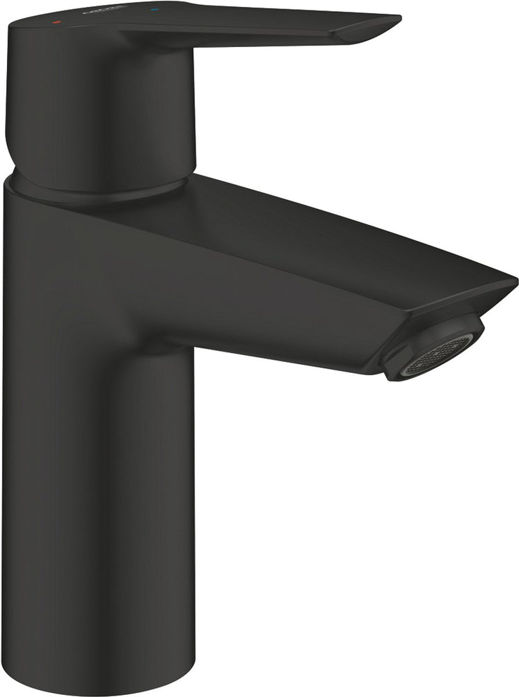 Robinet pour lavabo Grohe start - économie d'eau - bec bas - avec vidage push-open - noir mat