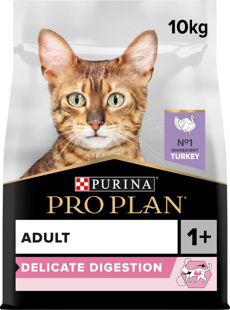 Pro plan adulte digestion délicate - nourriture sèche pour chat - dinde - 10 kg