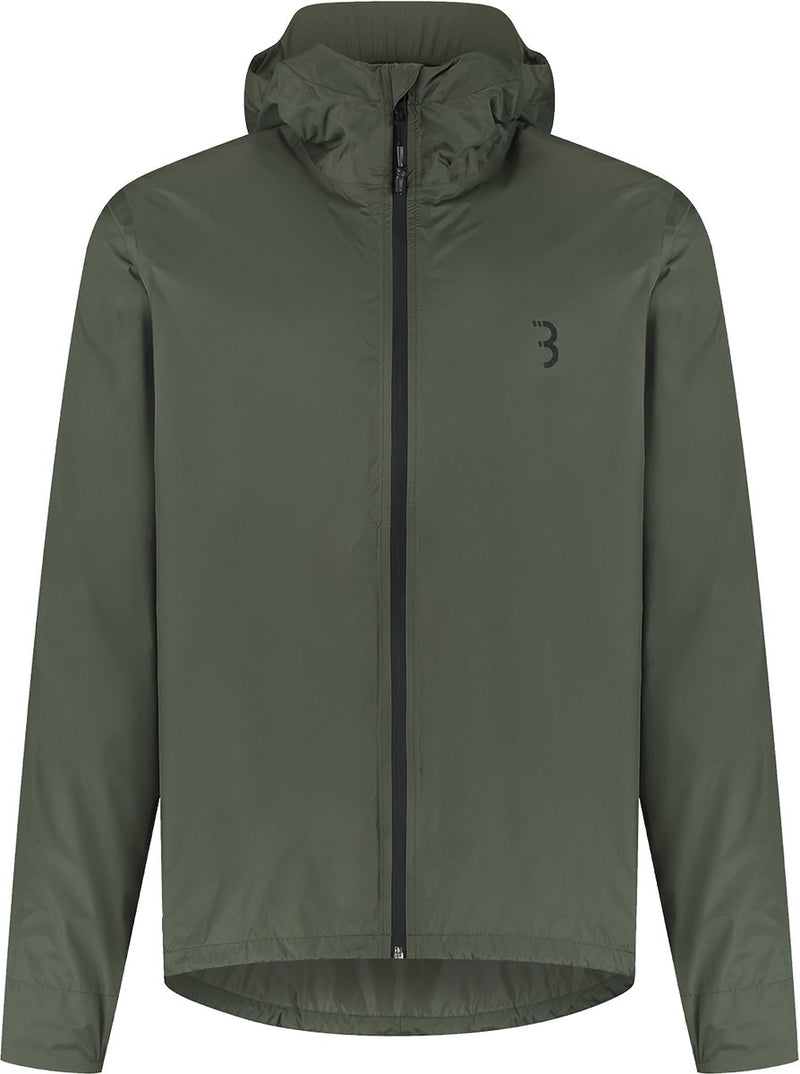 Bbb cycling veste de pluie multishield vélo : sport urbain - imperméable 10k et respirant - veste de cyclisme homme femme - vert olive - taille L - bbw-475