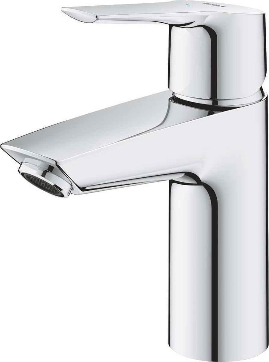Robinet pour lavabo Grohe start - économie d'eau - bec bas - avec vidage push-open - chrome
