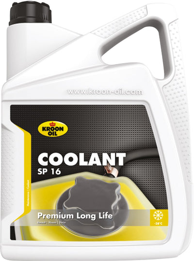Liquide de refroidissement Kroon-oil sp 16 - liquide de refroidissement longue durée - protection contre le gel - 5 litres - jaune fluo