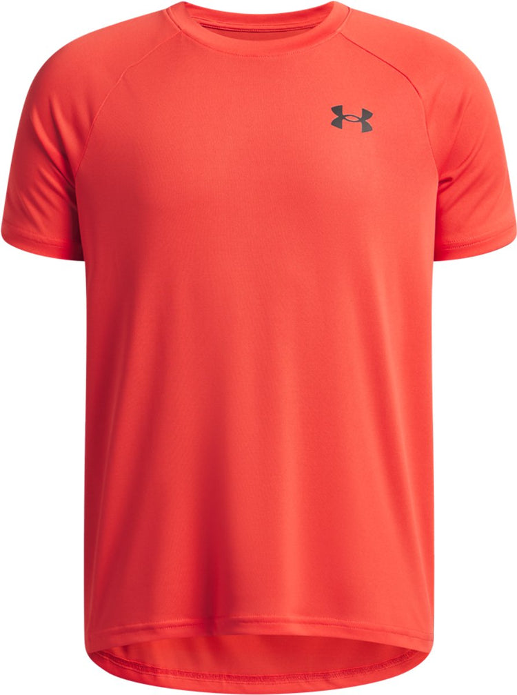 Under Armour UA Tech 2.0 SS-Red Chemise de sport pour garçons - Rouge venin - Noir
