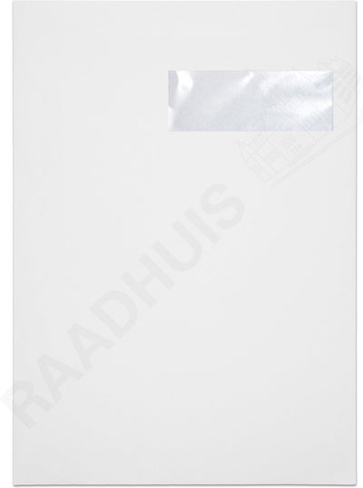 Enveloppe acte de mairie c4 - 229x324mm - blanc - avec bande adhésive - fenêtre droite - 250 pièces - rd-303595