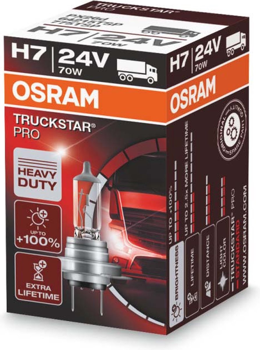 Lampe Osram 24v h7 70w px26 truckstar pro