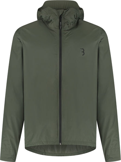 Bbb cycling veste de pluie multishield vélo : sport urbain - imperméable 10k et respirant - veste de cyclisme homme femme - vert olive - taille L - bbw-475