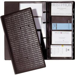 Classeur à anneaux pour cartes de visite durable 240301 plastique 25,5x14,5cm noir