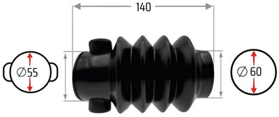 Nb pièces soufflet pliant 55 60 mm nb-pièces