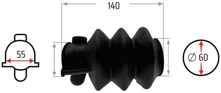 Nb pièces soufflet pliant 55 62 mm nb pièces