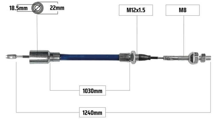 Nb parts câble de frein câble de frein 1240 1030 mm nb-parts