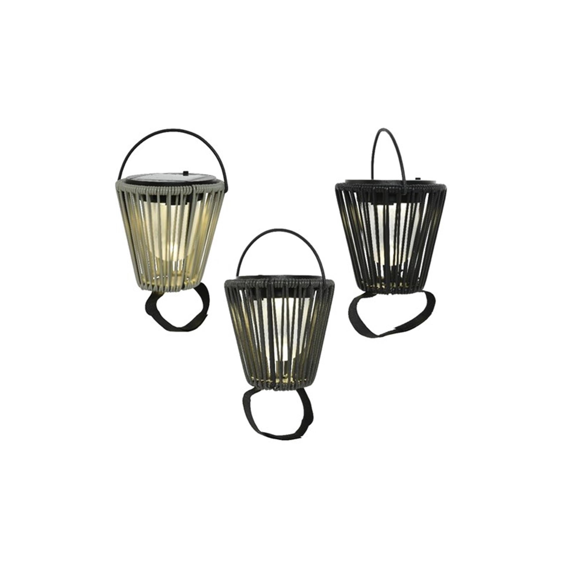 Lumineo éclairage solaire balcon fer blanc chaud