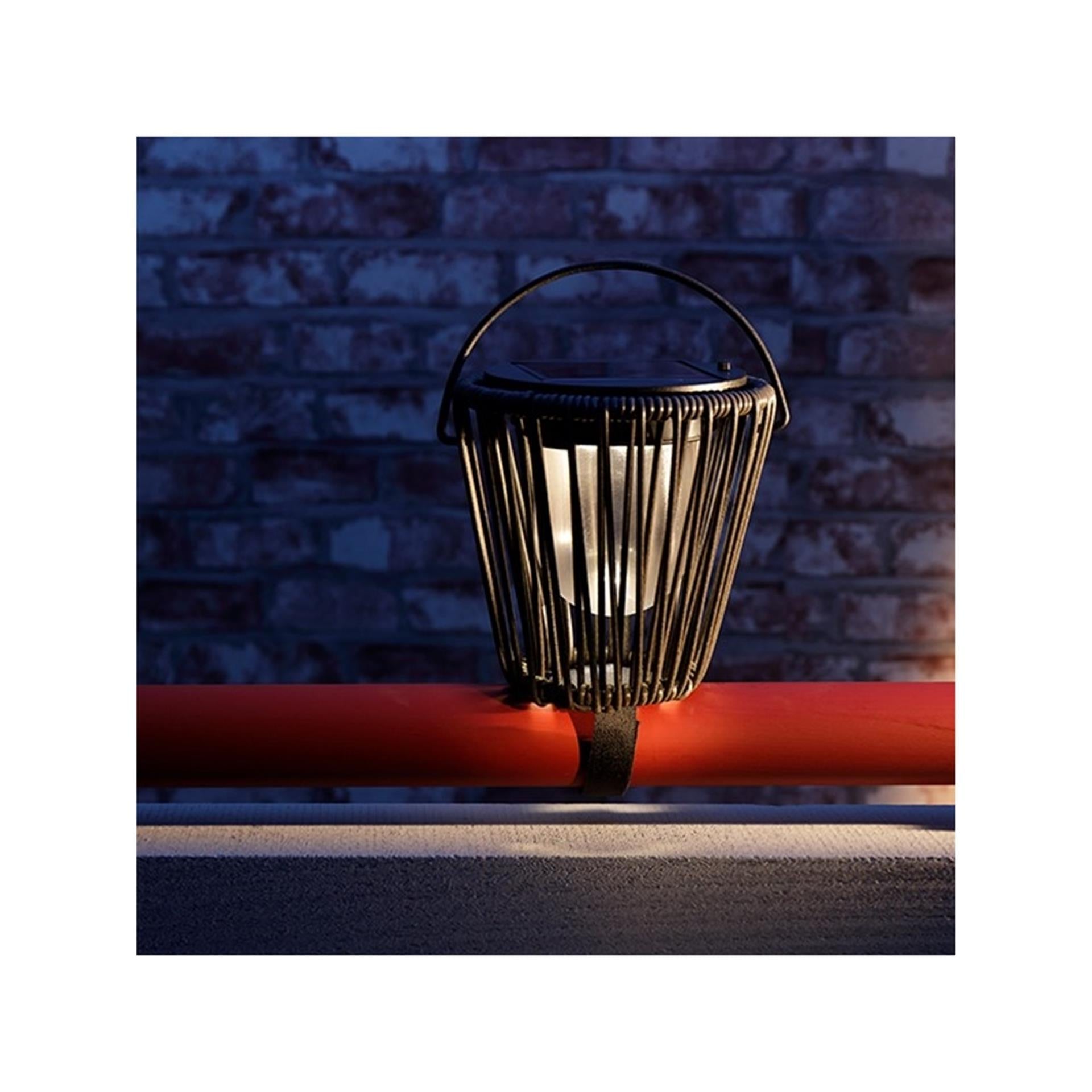 Lumineo éclairage solaire balcon fer blanc chaud